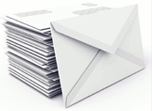 a stack of envelopes